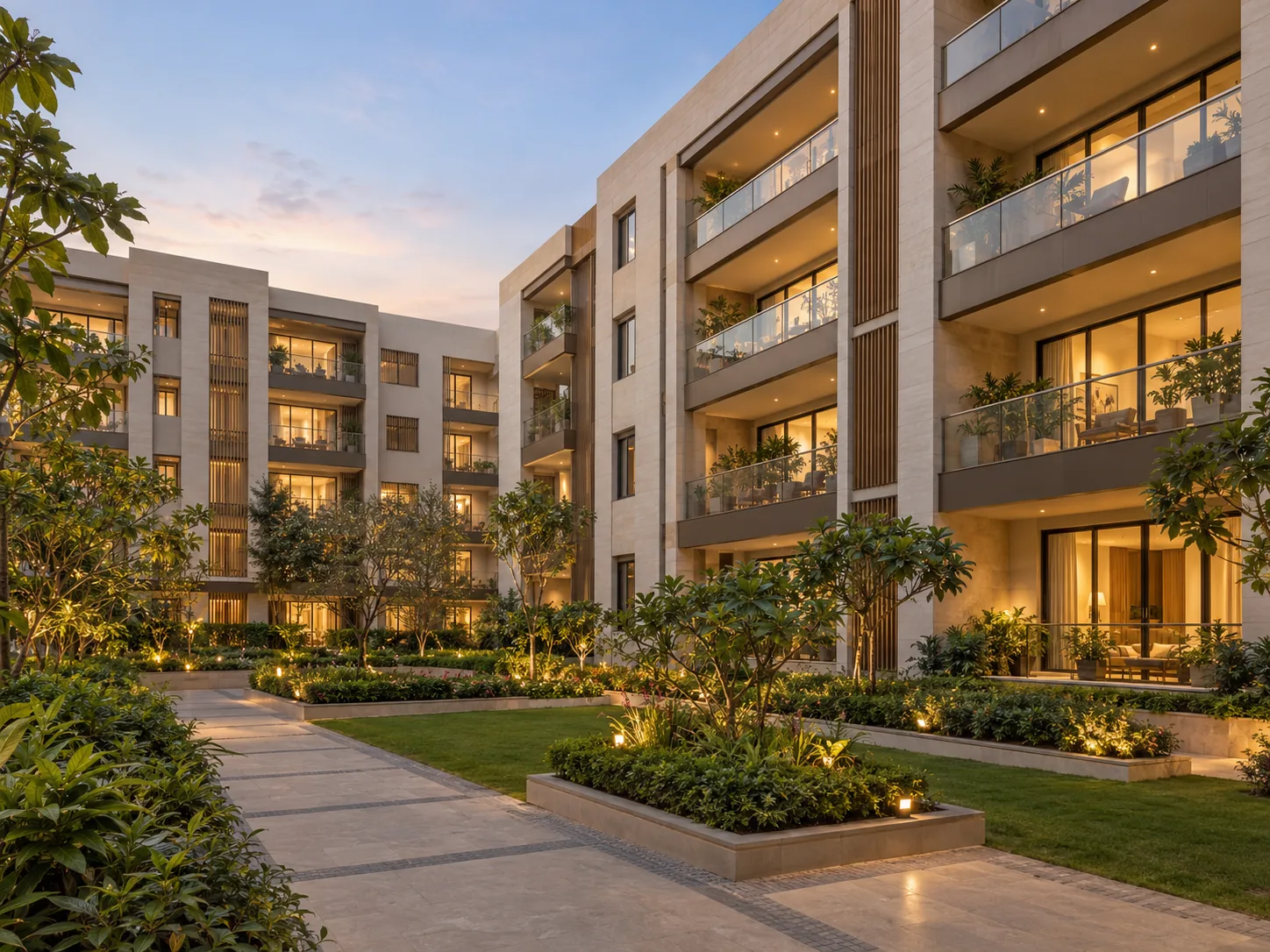Residential courtyard architectural concept