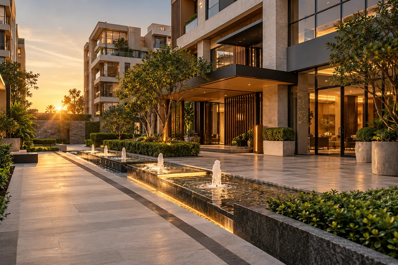 Illustrative architecture with tranquil courtyard spaces